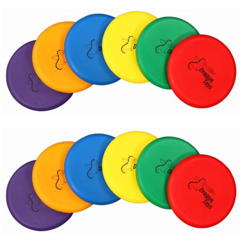 Frisbeescheibe mit E-Haut, farblich sortiert  - St�ck: 12x