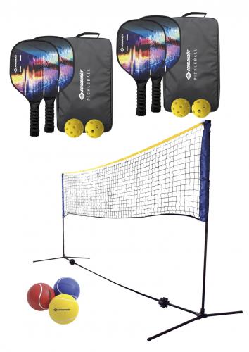 Kombi Netz Set + 4x Pickleball + 3x Softblle