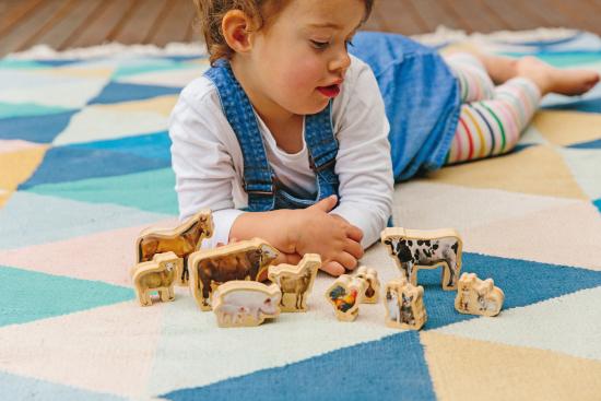 Holzfiguren - Auswahl: 10 Bauernhoftiere