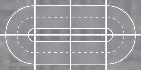 Bauplatten 8er Rennstrecke