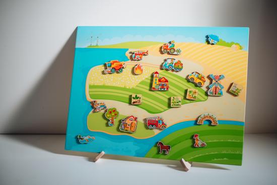 Mega-Magnettafel & Figuren - Thema: auf dem Land