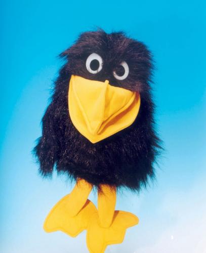 Handpuppe Rabe