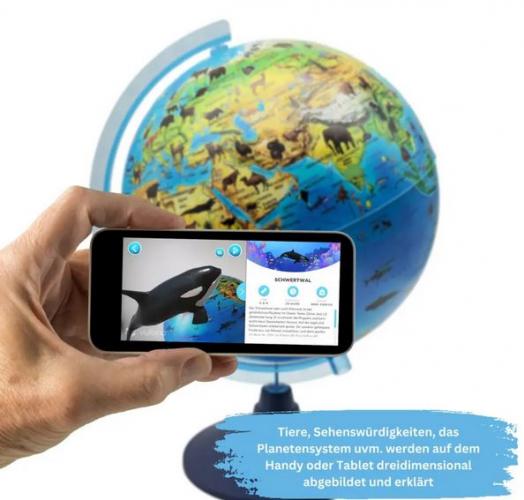 Interaktiver 3D Zoo Globus  25 cm