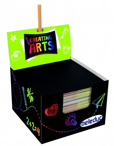 Kratzblock (200 Bltter + 24 Stifte)
