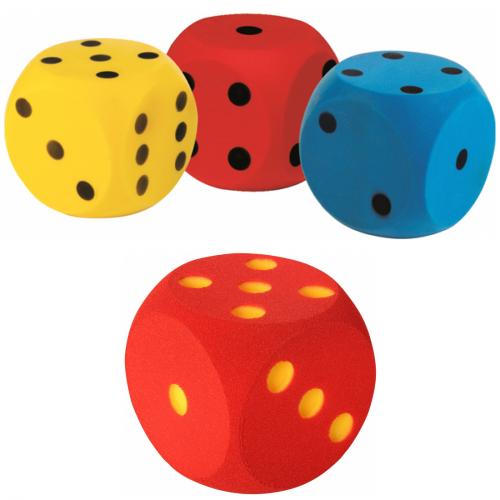 Wrfel aus Schaumstoff 16cm, farblich sortiert